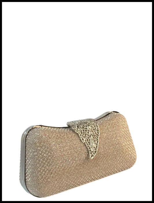 Rhinestone Leaf Clutch