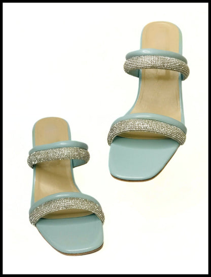 Rhinestone Wide Strapp Sandal