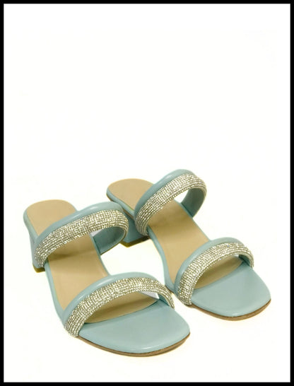 Rhinestone Wide Strapp Sandal