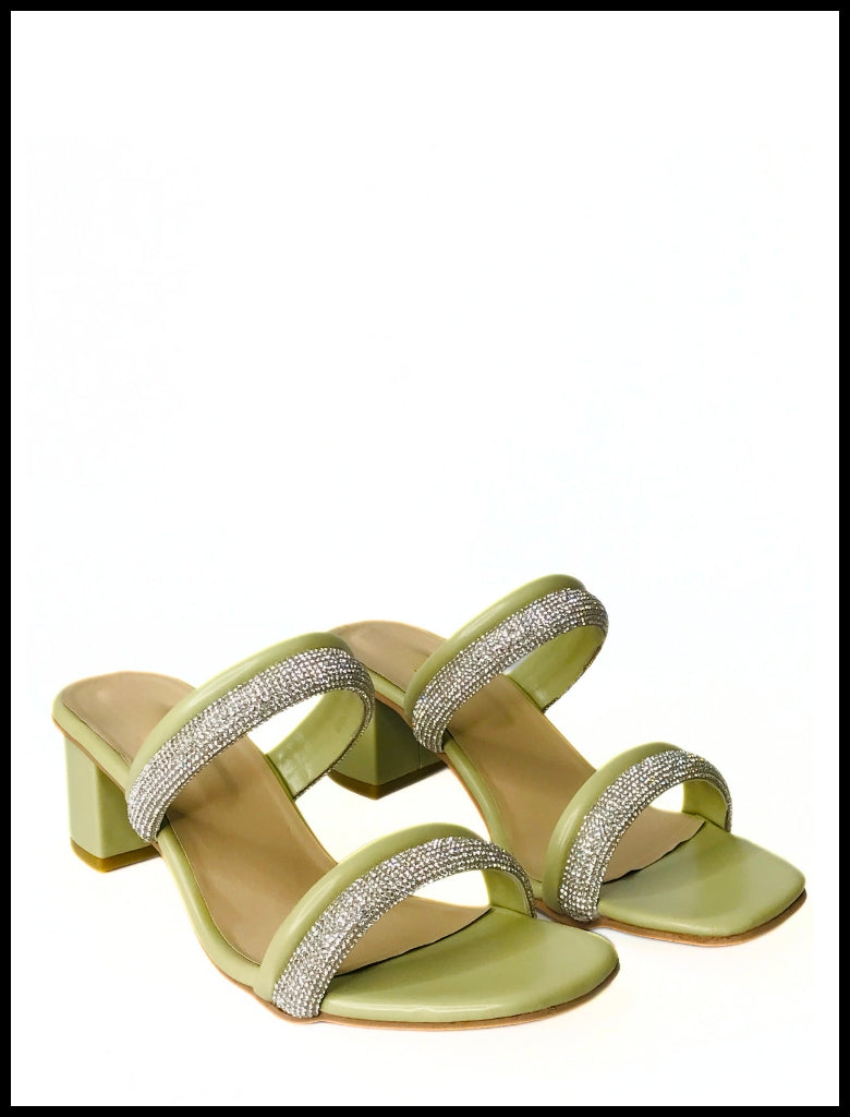 Rhinestone Wide Strapp Sandal