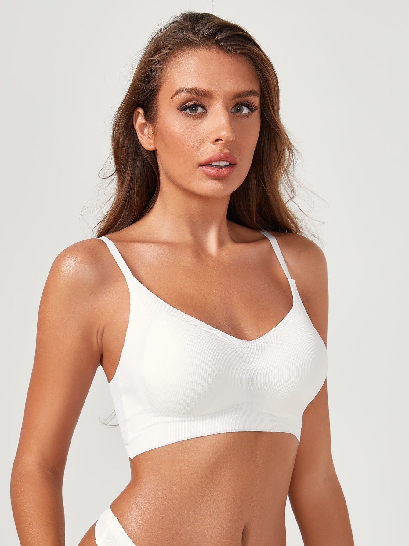 Microfiber Ribbed No Show Bralette